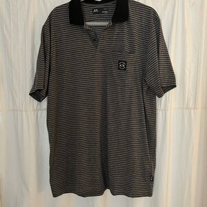 Oakley Golf Striped Black and Gray Men's Shirt